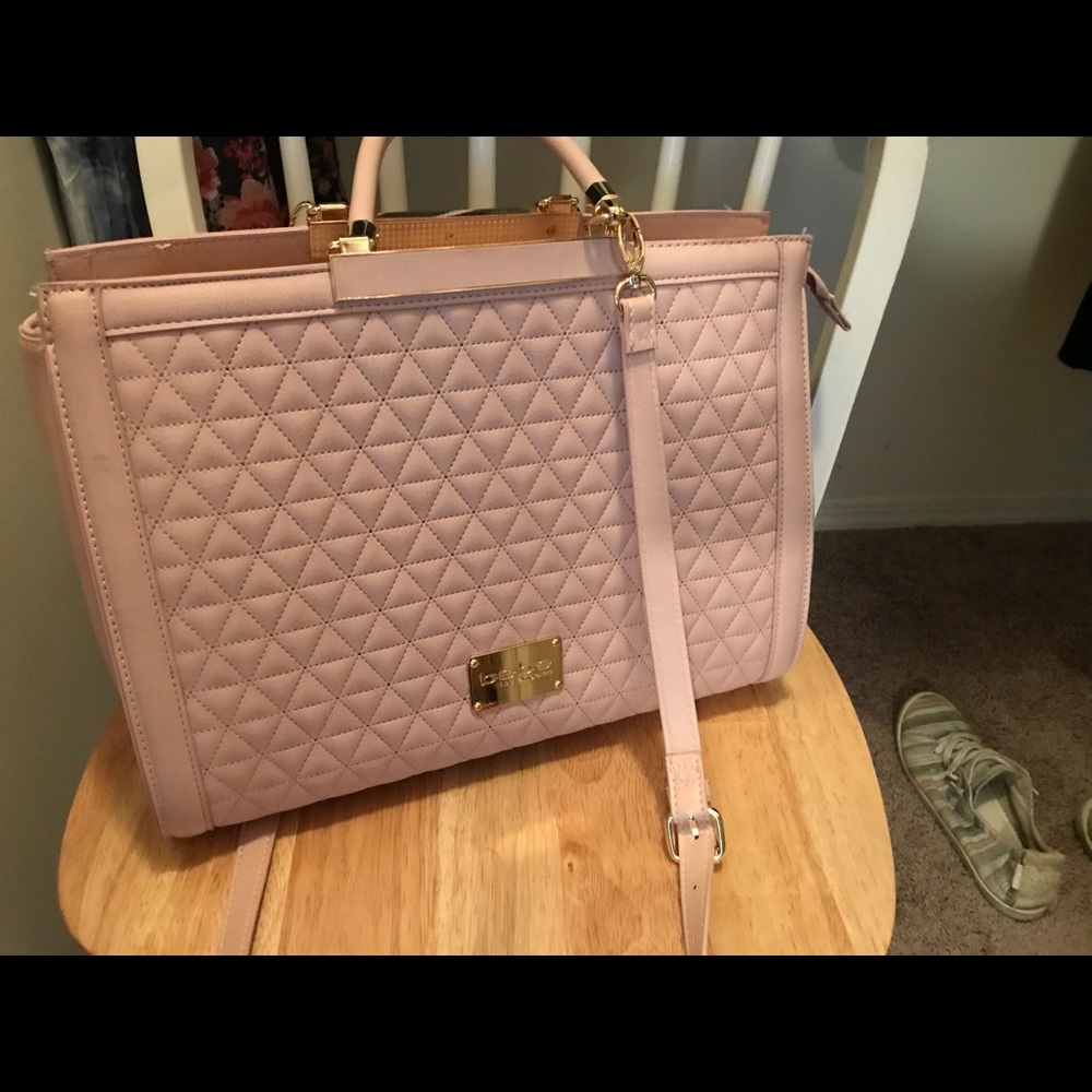 Pink and Gold Quilted Bebe Bag